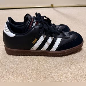 adidas Samba Kids Black White Brown Sneakers.